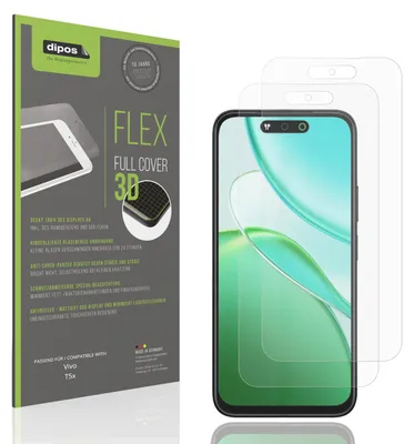 Image de 2x Full Cover mat Film pour Vivo T5x Film de protection ecrán