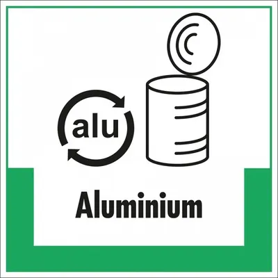 Produktbild von Dreifke® Schild I Abfallkennzeichen Aluminium, mit Symbol und Text, Kunststof...