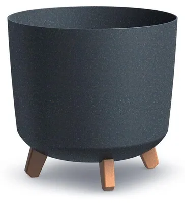 Obrázek produktu pro Květináč GRACIA TUBUS ECO WOOD antracit 29,8cm