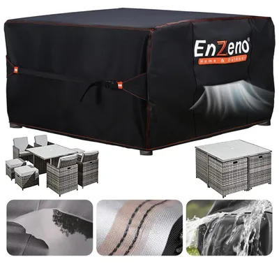 Obrázek produktu pro Ochranný obal na zahradní nábytek, vodotěsný, pro stůl, rozměry 126x126x74 cm, materiál 210D Oxford