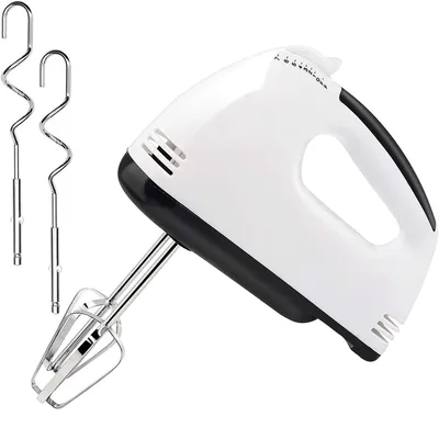 Produktbild von Handmixer Handrührer Elektrischer Hand Mixer Stabmixer Handrührgerät mit 2 Schneebesen und 2 Knethaken Küchenmaschinen 7 Geschwindigkeiten, Retoo