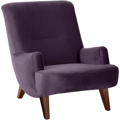 Produktbild von Sessel Kajsa 71x80x101 Bezug Samtvelours Buche nussbaum/purple