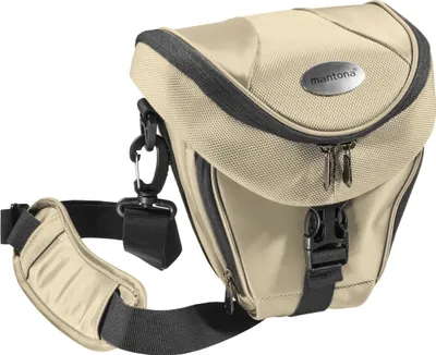 Produktbild von Mantona Colt Kameratasche - Universaltasche inkl. Schnellzugriff, Staubschutz, Tragegurt und Zubehörfach, geeignet für DSLM und DSLR Kameras, sand