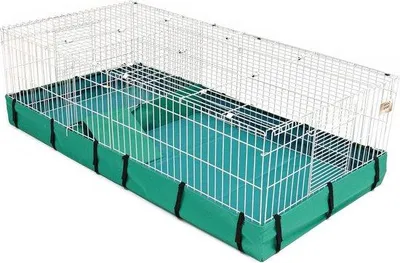 Productafbeelding van Knaagdierkooi: Ruim en veilig - Wit en groen