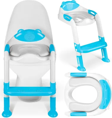 Produktbild von Toilettensitz mit Leiter und Bärenmotiv Ricokids 729200 Blau