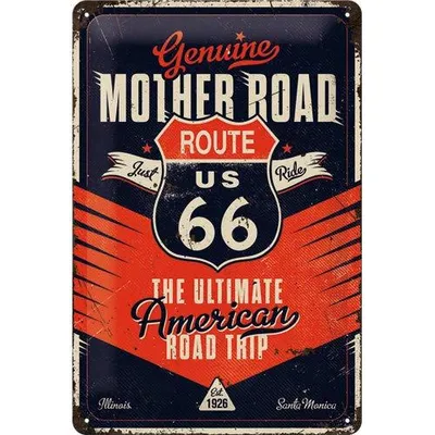 Zdjęcie produktu dla Metalowy Plakat 20 X 30Cm Route 66