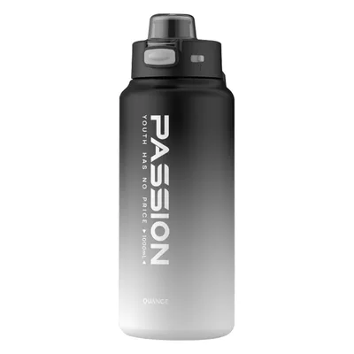 Produktbild von Sport Trinkflasche,Wasserflasche,700ML,mit Verschlussdeckel und Auslaufsicher, geeignet für Fitness, Camping,Radfahren,Schwarz und Weiß