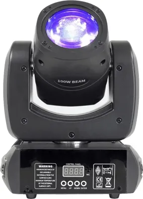 Obrázek produktu pro LED světlo s pohyblivou hlavou, výkon 100 W, 7 barev a efektů, zástrčka Eu