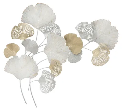 Image de Panneau Mural Décoratif Silvy 85,5 X 10 X 113 Cm - Panneau En Fer Multicolore De Style Glamour, Inspiré Par La Nature - Décoration 3D