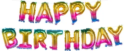Produktbild von Party Deko Folienballongirlande - Happy Birthday