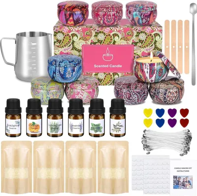 Produktbild von Kerzen Selber Machen Set für Erwachsene und Kinder, DIY Duftkerze Geschenke-Set