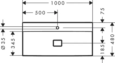 Obrázok produktu pre HANSGROHE 61100450 Umývadlo Xevolos E 1000x480