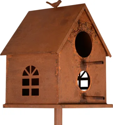 Produktbild von UNUS Vogelhaus mit Stab aus Rost