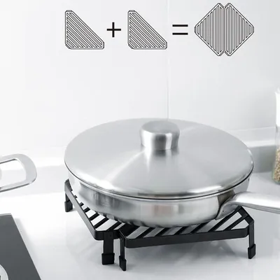 Produktbild von Küchen-Eckregal – platzsparender, eleganter, moderner und rutschfester Arbeitsplatten-Organizer für die Küche