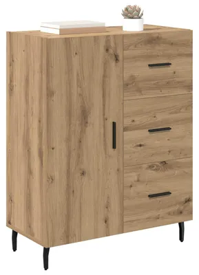 Zdjęcie produktu dla vidaXL Kredens dębowy Artisan 69,5 x 34 x 90 cm drewno kompozytowe i żelazo
