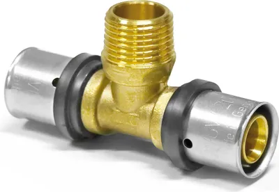 Zdjęcie produktu dla Trójnik zaciskowy Pipetec do aluminiowej rury kompozytowej 32 x 3 mm - 3/4" AG - 32 x 3 mm Rozmiar: 32 x 3 - 3/4 cala - 32 x 3 mm