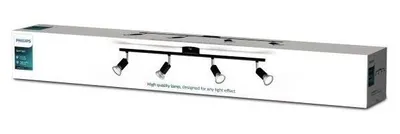 Obrázek produktu pro Philips Stropní/nástěnné bodové svítidlo Limbali, 4×, Bodová světla, GU10, 4 žárovek, LED, 220-240 V, Černá