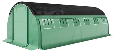 Obrázok produktu pre Fóliový skleník 6x3x2 m s UV ochranou | Farba: zelená, čierna | Rozmery: 300x600x198 cm