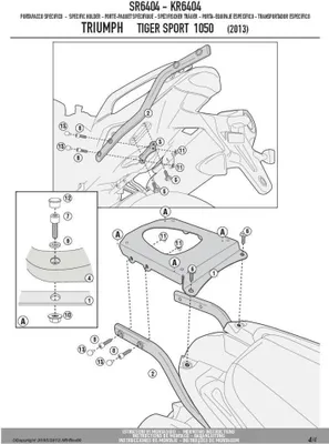 Immagine prodotto di Portapacchi Monokey GIVI SR6404 con piastra