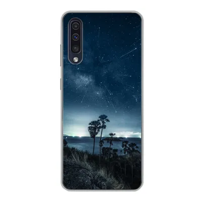 Produktbild von MuchoWow® Handyhülle Schutzhülle Hülle für Samsung Galaxy A30s Sternenhimmel - Meer - Tropisch - Jungen - Mädchen - Kinder Silikon Softcase Handy Hülle - Karteninhaber
