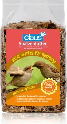 Produktbild von Spatzenfutter Claus 700g - Artgerechte Mischung für Spatzen, ganzjährig füttern