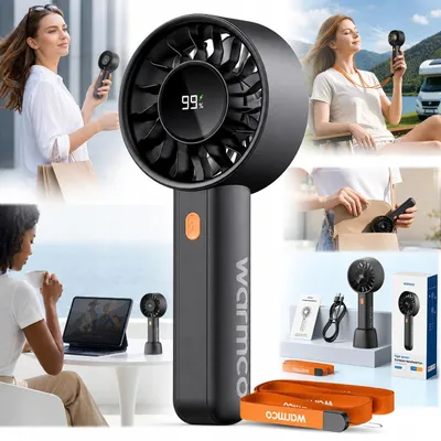 Obrázek produktu pro Malý, tichý ventilátor, přenosný stolní chladič, Warmco, 5000 mAh