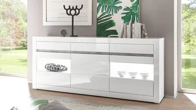 Produktbild von Sideboard Carat Kommode Anrichte in weiß Hochglanz 217 cm