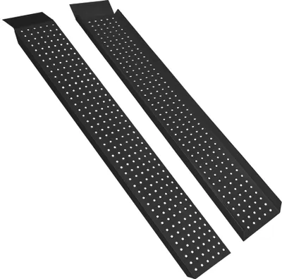 Produktbild von UISEBRT 2 X Auffahrrampe Rampe Verladerampen Motorradrampe Verladeschiene Verladerampe Auffahrschiene 160x22,5x4,5cm 400 kg Paar Traglast - Schwarz