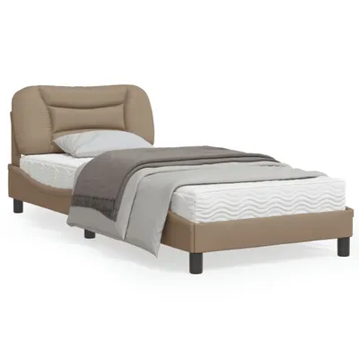 Produktbild von Maison Exclusive - Bettgestell ohne Matratze "Hvar" Cappuccino-Braun 90x190 cm Kunstleder
