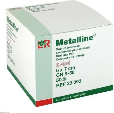 Produktbild von Metalline Drain Kompressen 6x7 cm 50 St