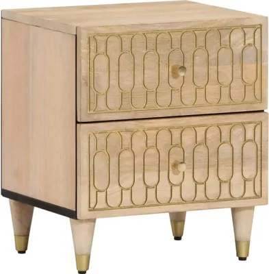 Produktbild von Nachttische 2 Stk. 40x33x46 cm Massivholz Mango