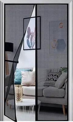 Productafbeelding van Famanu magnetisch vliegengaas voor deuren en ramen, 95 x 220 cm - zwart