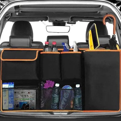 Productafbeelding van Auto-kofferbakorganizer, auto-opbergtas, kofferbaktas, auto-organizer, autoopbergtas, kofferbakorganizer, autotas, autostoeltas, auto met waterdichte zakken