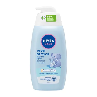 Zdjęcie produktu dla NIVEA BABY Płyn do mycia łagodna kąpiel 450 ml
