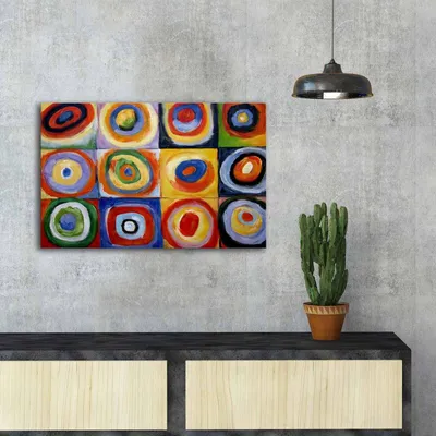 Produktbild von Wallity, FAMOUSART- CVT1465, Bunt, Leinwandbilder, 45 x 70 cm, 100% Wildleder -Leinwand