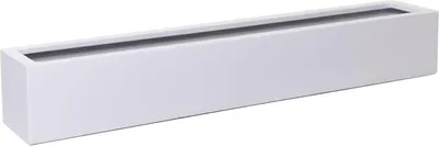 Produktbild von VIVANNO Blumenkasten Fiberglas FLOBO Kasten, Weiß matt - 100x17x15 cm
