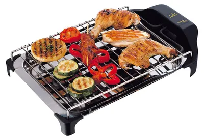 Image de Barbecue électrique 2400 W Inox, 42 X 26 X 7 Cm