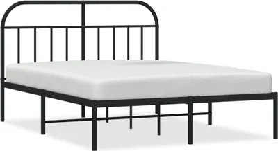 Obrázek produktu pro vidaXL Postel s čelem kovová černá 140x200 cm