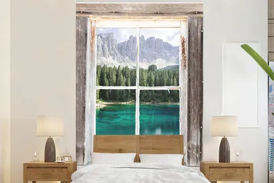 Produktbild von MuchoWow® Fototapete für Wohnzimmer oder Schlafzimmer Wandtapete Vinyl Motivtapete Aussicht - Italien - Berg - 180x280 cm - Wallpaper