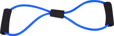 Image de Bande élastique de résistance, corde d'entraînement pour workout et fitness, bande d'exercice pour yoga et gym, bleue, 6 x 9 x 1000 mm