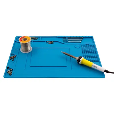 Produktbild von ESD Silikon-Lötmatte McPower "LM-15", 39x27cm, hitzebeständig, antistatisch