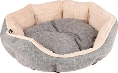Produktbild von Flamingo Hundebett Zupo achteckig grau, Maße: 60 x 50 x 17 cm
