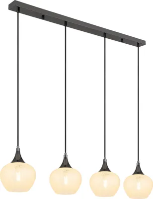 Produktbild von Globo Lighting Hängeleuchte Metall schwarz-chrom, 4x E27