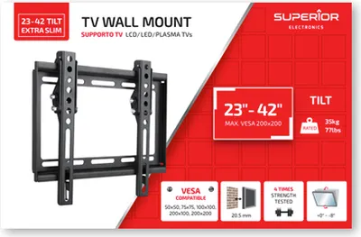 Image de Superior TV mount 23-42" Tilt Extra Slim
