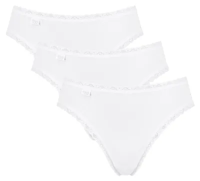 Immagine prodotto di Sloggi 24/7 Cotone Lace Tai slip da donna 3 pezzi in cotone naturale