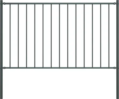 Obrázok produktu pre The Living Store plotový panel so stĺpikmi Práškovo lakovaná oceľ 1,7 x 1,25 m