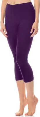 Image de Legging 3/4 pour femme Antié en coton AN60-101 (violet, XS)