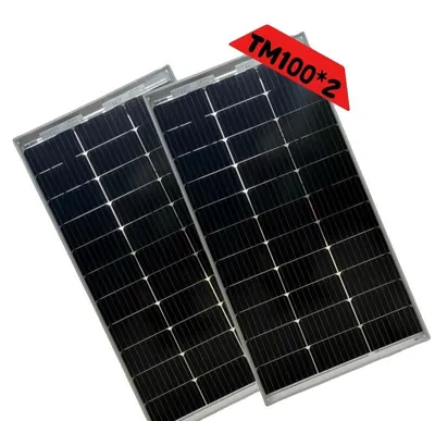 Image de Panneau solaire, technologie bifaciale, puissance de 100W, 2 panneaux de 100W