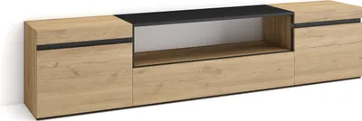Immagine prodotto di COZY Mobile TV Soggiorno, 200x35x45cm, Per TV fino a 80, Mobile Soggiorno, Rovere e Nero