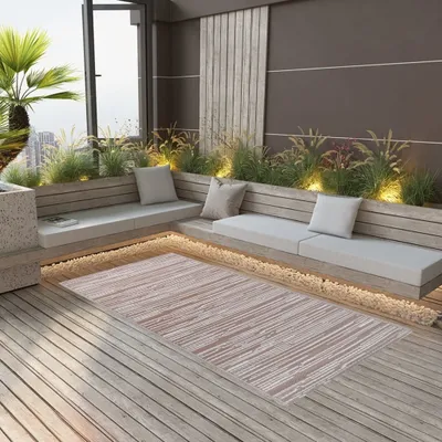 Produktbild von Outdoor-Teppich Braun 190x290 cm PP , Outdoorteppiche Design 2024